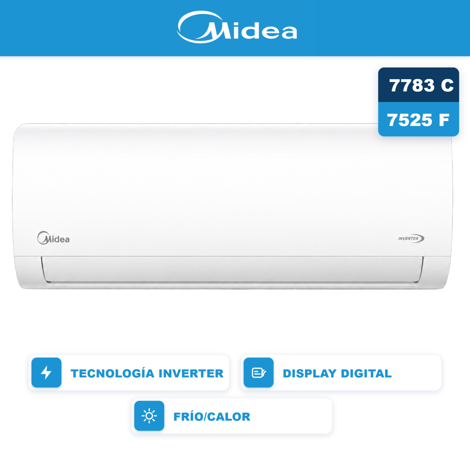 AIRE ACONDICIONADO MIDEA SPLIT INV FC 7525 KCAL/H - MSAGIC-30HN10M