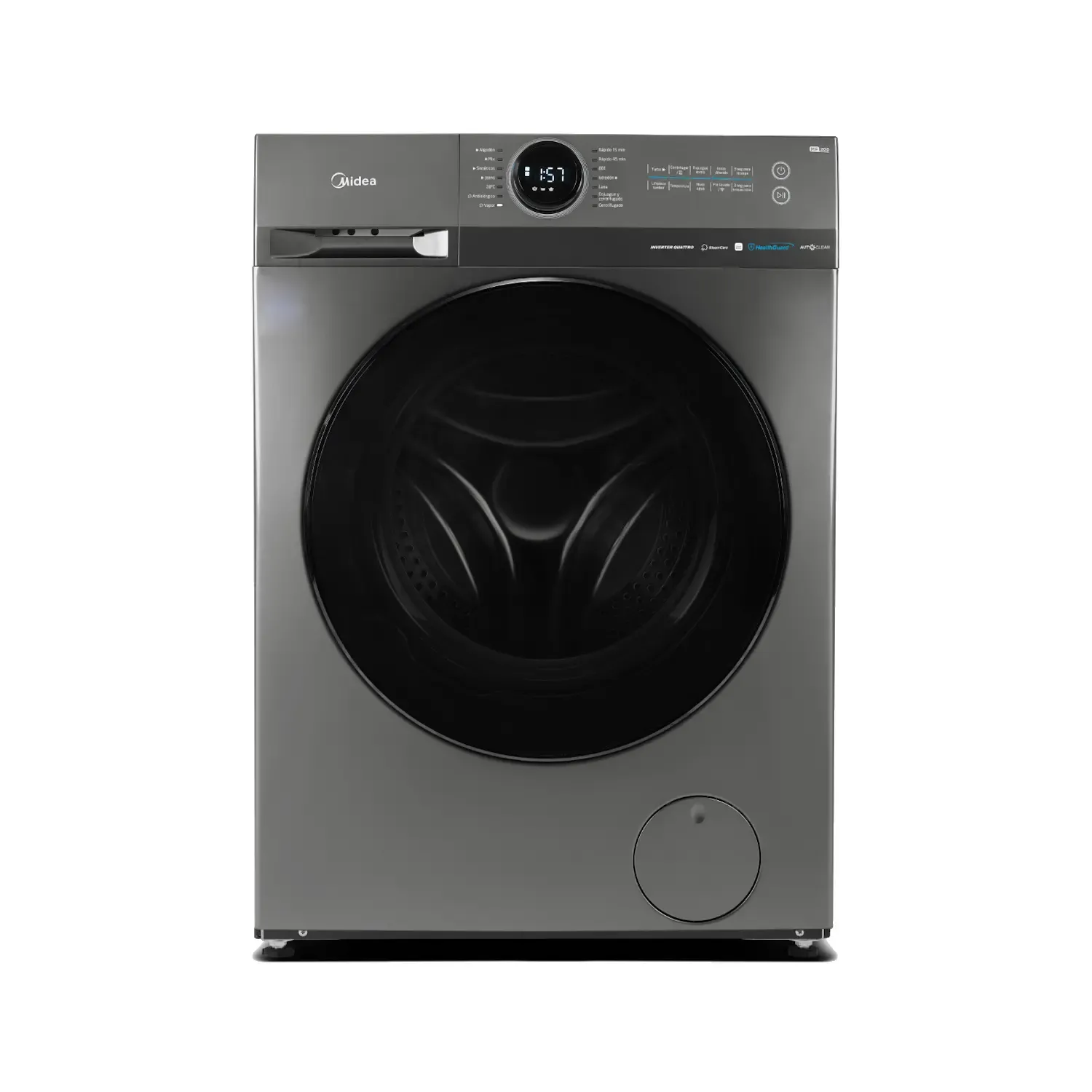 Lavarropas MIDEA Lunar Inverter 10,5 Kg Titanium Wifi - MF200W105WB/T-A1