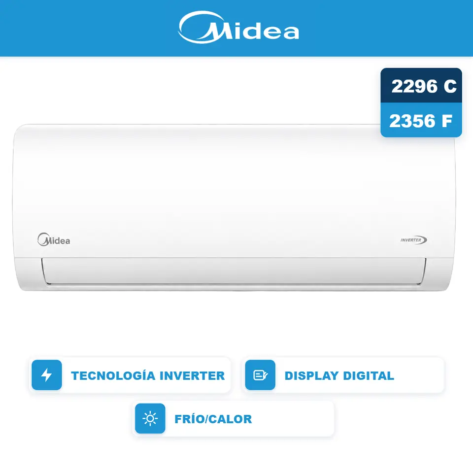 AIRE ACONDICIONADO MIDEA 2700 INVERTER MSNIC-09H-GN81F - PRIMERA