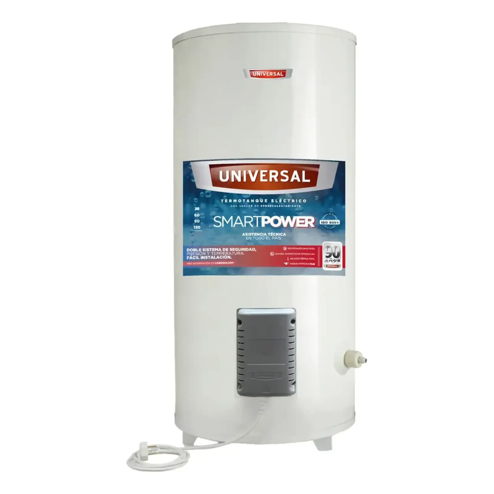 TERMOTANQUE UNIVERSAL 90 LITROS C/SUPERIOR