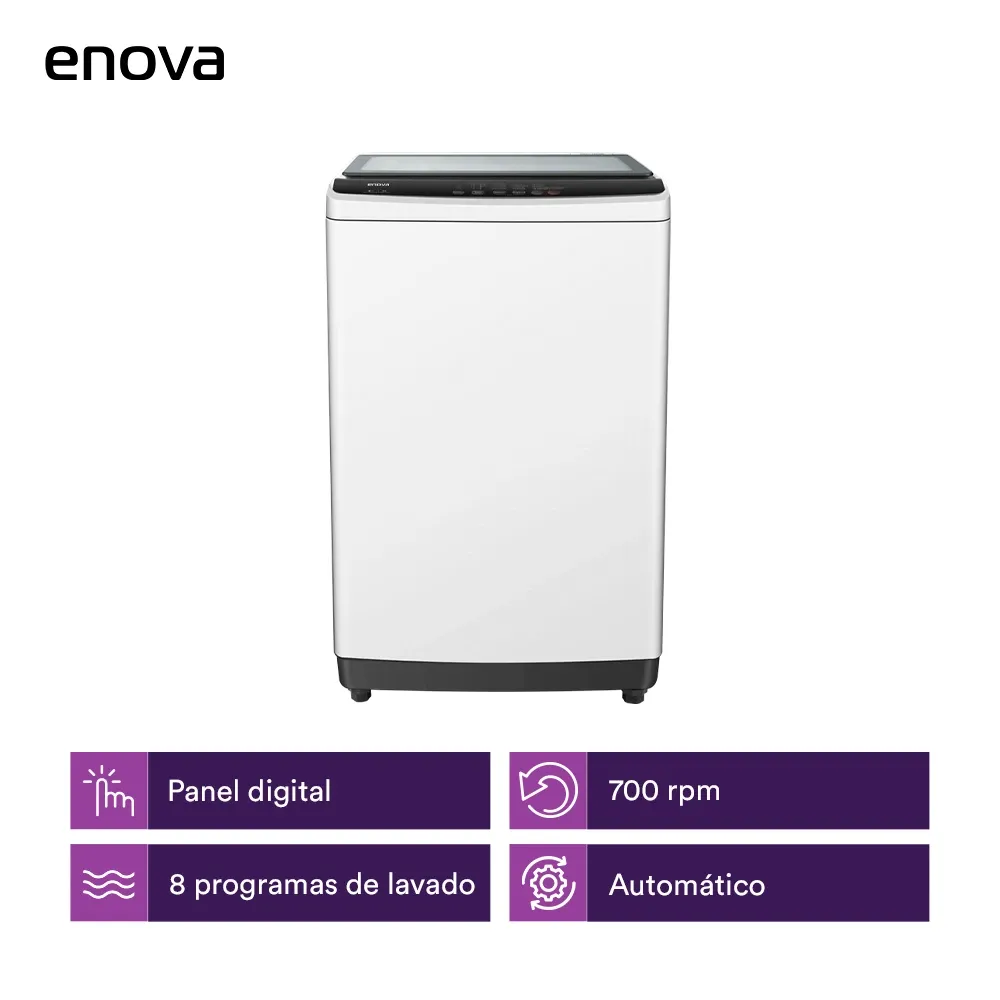 Lavarropas ENOVA carga superior 6 kg Blanco - LEO6S10-BL-L