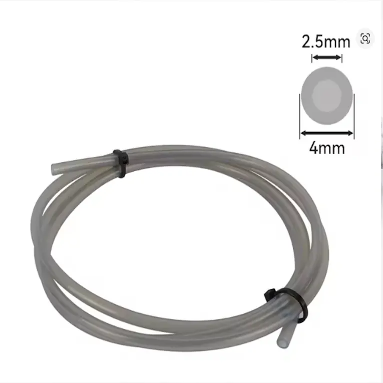 Tubo de PTFE Gris Transparente por Metro