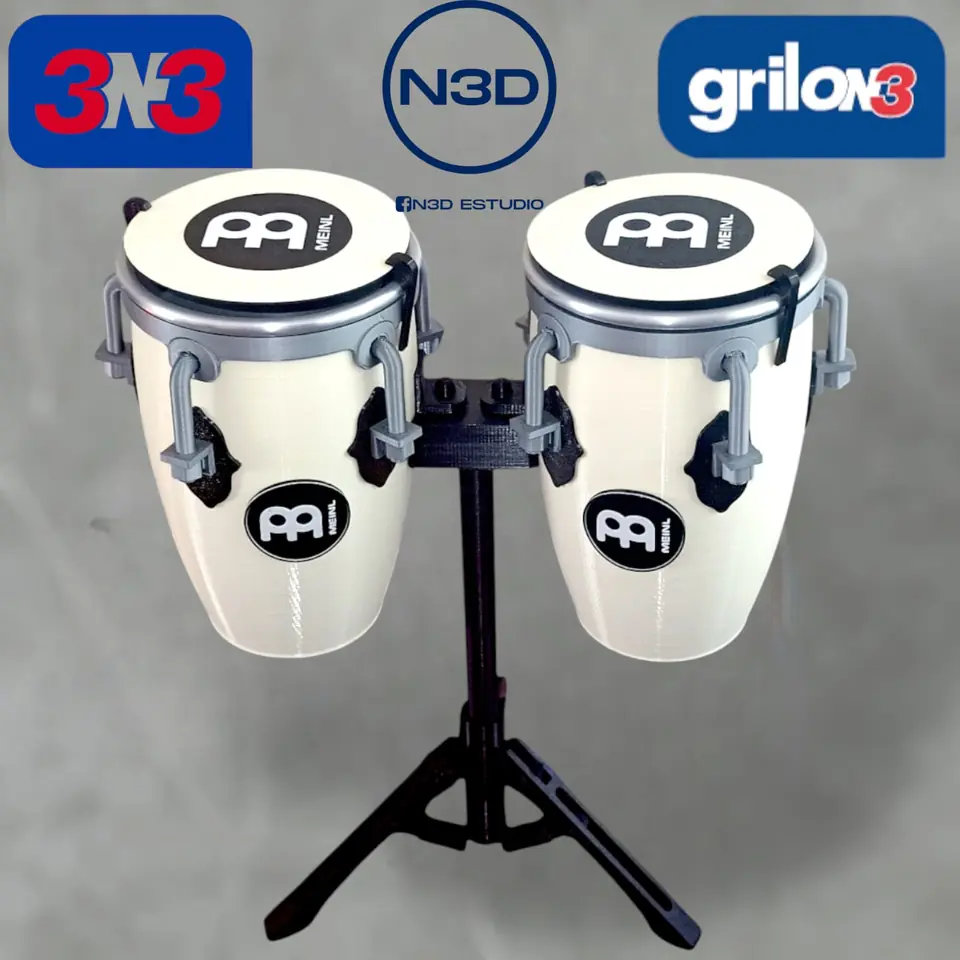 Vasos de 750cc en formas de congas con pie articulado personalizados