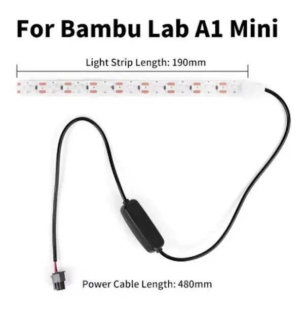Luz Led para impresoras bambu lab A1 mini