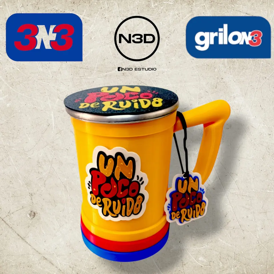 Vasos Chop un Poco de ruido con posa vaso y colgante de regalo