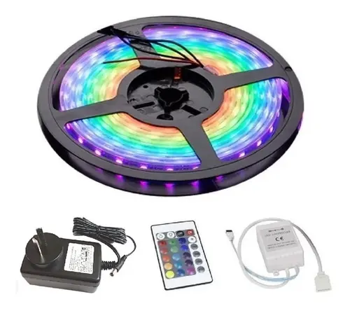 Tiras led RGB 5050 5metros con control y fuente