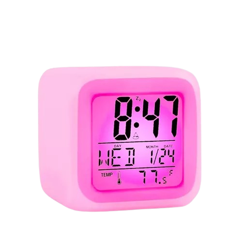 RELOJ CUBO RGB 7 COLORES