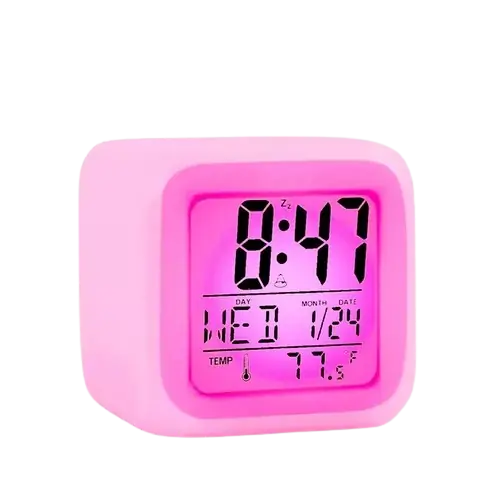 RELOJ CUBO RGB 7 COLORES