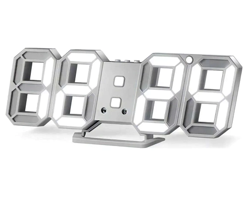 RELOJ DIGITAL 3D LED AESTHETIC -  USB - ALARMA -  CONTROL DE BRLLO -  ALARMA  - 12/24 HS DISPLAY - TEMPERATURA