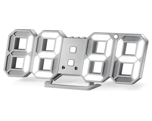 RELOJ DIGITAL 3D LED AESTHETIC -  USB - ALARMA -  CONTROL DE BRLLO -  ALARMA  - 12/24 HS DISPLAY - TEMPERATURA