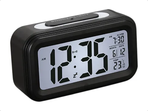RELOJ DIGITAL  - ALARMA / FECHA / TERMOMETRO / LUZ - VARIOS COLORES - REJ 121011