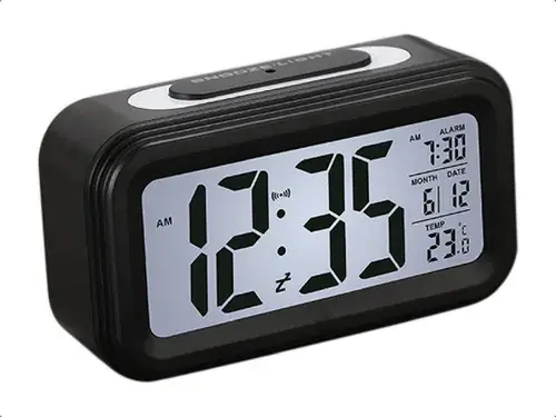 RELOJ DIGITAL  - ALARMA / FECHA / TERMOMETRO / LUZ - VARIOS COLORES - REJ 121011