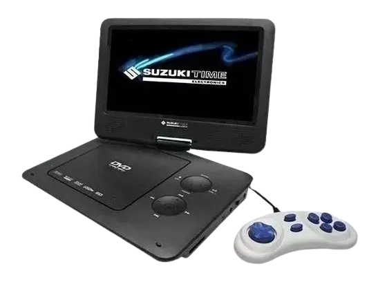 DVD PORTÁTIL 9" - SUZUKI DVP-920G - JUEGOS - FM - USB - VARIOS FORMATOS DE VIDEO