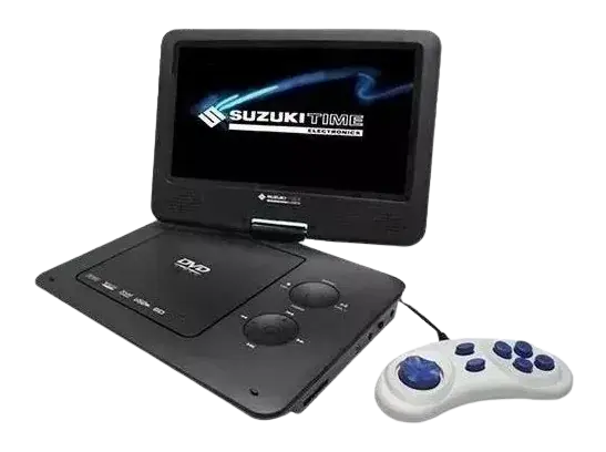 DVD PORTÁTIL 9" - SUZUKI DVP-920G - JUEGOS - FM - USB - VARIOS FORMATOS DE VIDEO