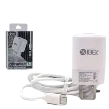 CARGADOR IBEK TIPO C - IB-2602 - 2.6A - CABLE DESMONTABLE