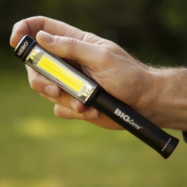 LINTERNA MOUNTAIN WOLF Q5 SUPER LED COB CON BALIZA ROJA + IMÁN
