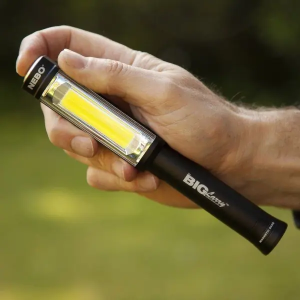 LINTERNA MOUNTAIN WOLF Q5 SUPER LED COB CON BALIZA ROJA + IMÁN