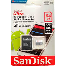 MEMORIA MSD 64 GB SANDISK ULTRA - 100 MB/S