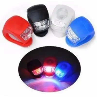 LUZ PARA BICICLETA LED X 2 - SILICONA - HJ008-2