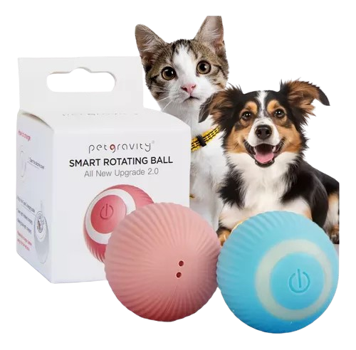 PELOTA INTERACTIVA CON LUZ USB PARA MASCOTAS - RECARGABLE