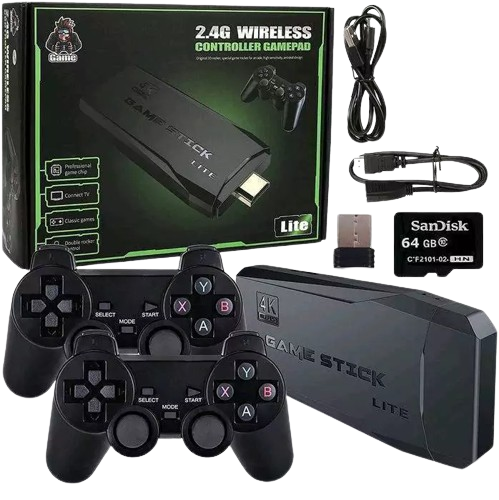 CONSOLA RETRO M8 HDMI GAME STICK CON SD 64GB