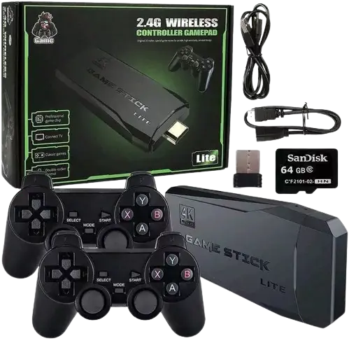 CONSOLA RETRO M8 HDMI GAME STICK CON SD 64GB