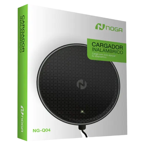 BASE DE CARGA INALÁMBRICA NOGA NG-Q04 - 5W - SÓLO PARA TELÉFONOS CON TECNOLOGÍA QI (POR CONTACTO)
