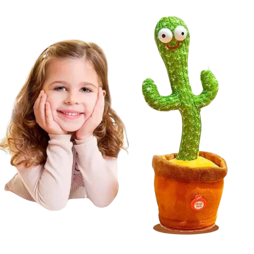 CACTUS BAILARIN CON ACCESORIOS - RECARGABLE - Con Música, Canta Baila Y Repite Voz