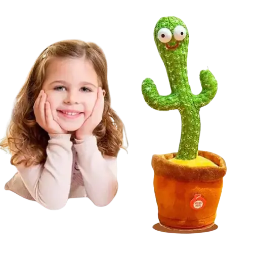 CACTUS BAILARIN CON ACCESORIOS - RECARGABLE - Con Música, Canta Baila Y Repite Voz