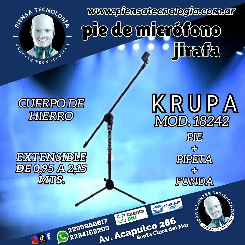 PIE DE MICRÓFONO JIRAFA KRUPA MOD. 18242