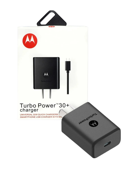 CARGADOR MOTOROLA 30+ TURBO POWER – MICRO USB/V8  – CON CABLE