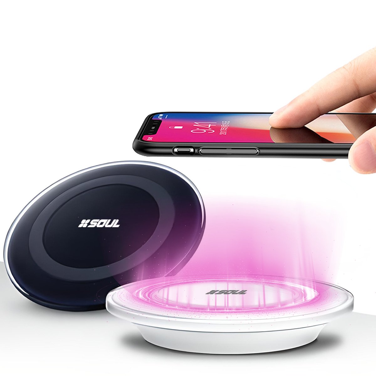BASE DE CARGA INALÁMBRICA SOUL - SÓLO PARA TELÉFONOS CON TECNOLOGÍA QI (POR CONTACTO)