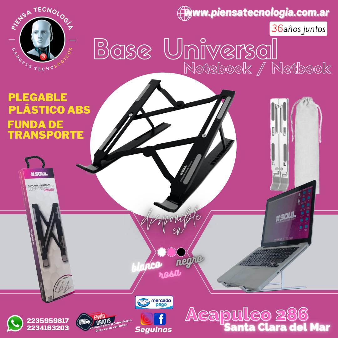 Soporte Universal Notebook Stand Regulable Y Portátil - Metalico