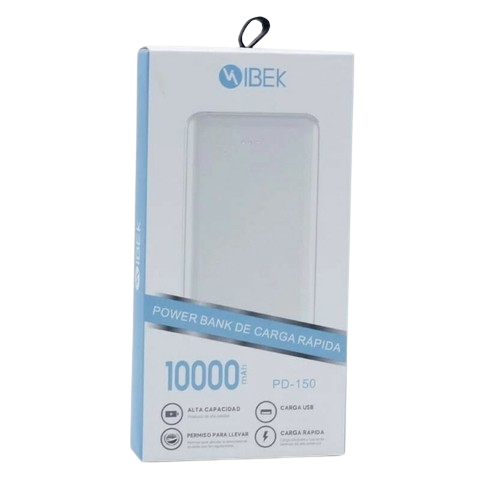 POWER BANK IBEK - 10000 MAH - PD-150 - CARGA RAPIDA  - 2 USB