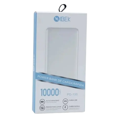 POWER BANK IBEK - 10000 MAH - PD-150 - CARGA RAPIDA  - 2 USB