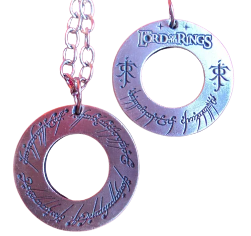 DIJE ANILLO ÚNICO SEÑOR DE LOS ANILLOS - CON CADENA SIMPLE