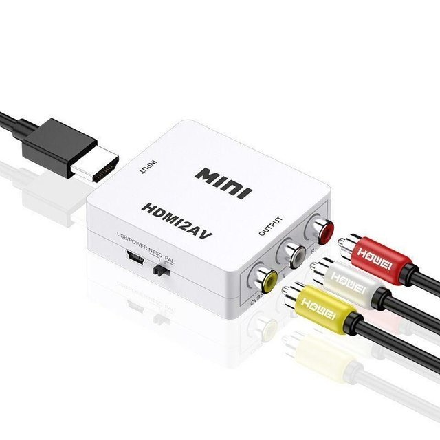 ADAPTADOR HDMI A AV (RCA) 1080P - SCALER - NO ES BIDIRECCIONAL