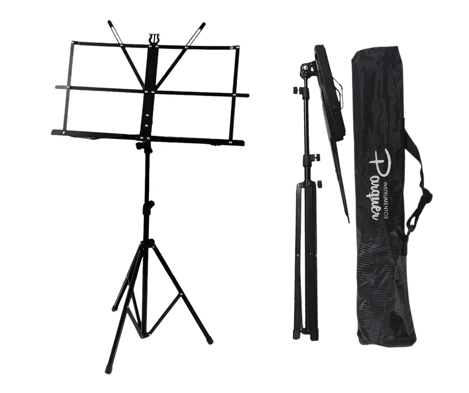 ATRIL PLEGABLE  PARTITURAS PROFESIONAL - METÁLICO - CON FUNDA - PARQUER
