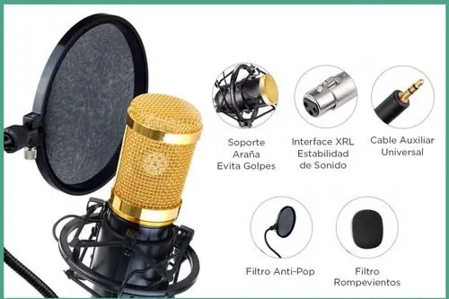 KIT DE MICRÓFONO PROFESIONAL BM-800 GADNIC - CONECTOR CANON