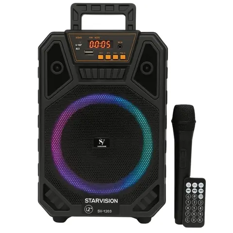 PARLANTE BT 12" STARVISION SOUND CORE 1000 MOD. SV-1203 - CON MIC INALÁMBRICO