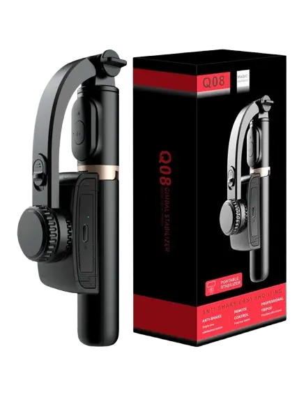 GIMBAL ESTABILIZADOR DE IMAGEN Q08 - 360° - BT