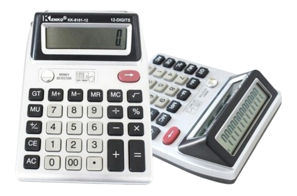 CALCULADORA KENKO KK-8101-12 - DOBLE VISOR - DETECTOR UV - 12 DIGITOS
