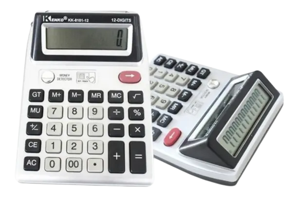 CALCULADORA KENKO KK-8101-12 - DOBLE VISOR - DETECTOR UV - 12 DIGITOS