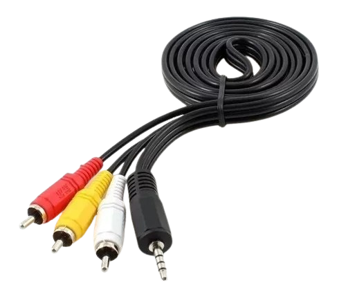 CABLE AUDIO Y VIDEO PLUG 3.5" A RCA MACHO