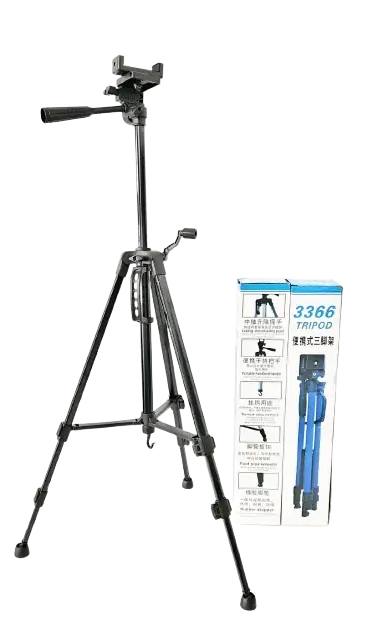 TRÍPODE PROFESIONAL PARA CÁMARA Y CELULAR - MODELO 3366 - 1.5M - CALIDAD PREMIUM