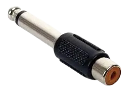 ADAPTADOR RCA HEMBRA A MACHO 6.5" MONO