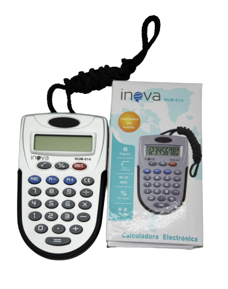 CALCULADORA INOVA NUM-014 CON CORDÓN