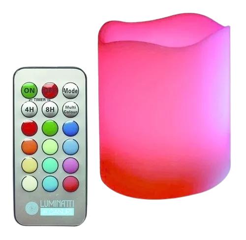 VELA LED RGB CON CONTROL REMOTO