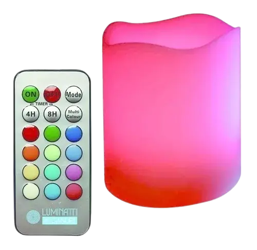 VELA LED RGB CON CONTROL REMOTO