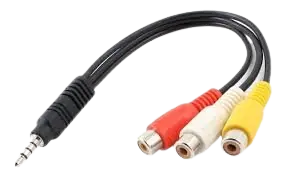 ADAPTADOR JACK 3.5 A 3 RCA HEMBRA AUDIO VIDEO